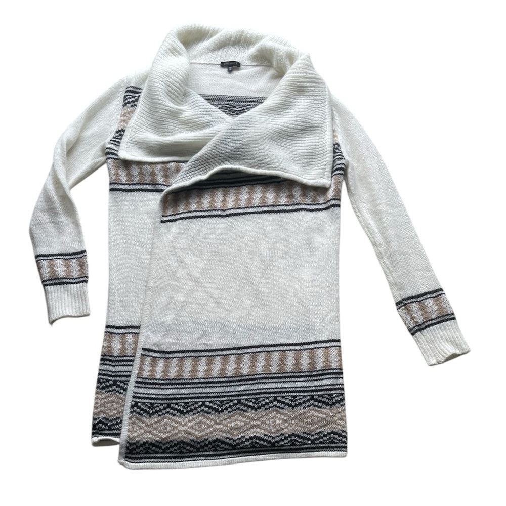 Dynamite Women’s Open Cardigan Wrap Sweater White Beige Size Small